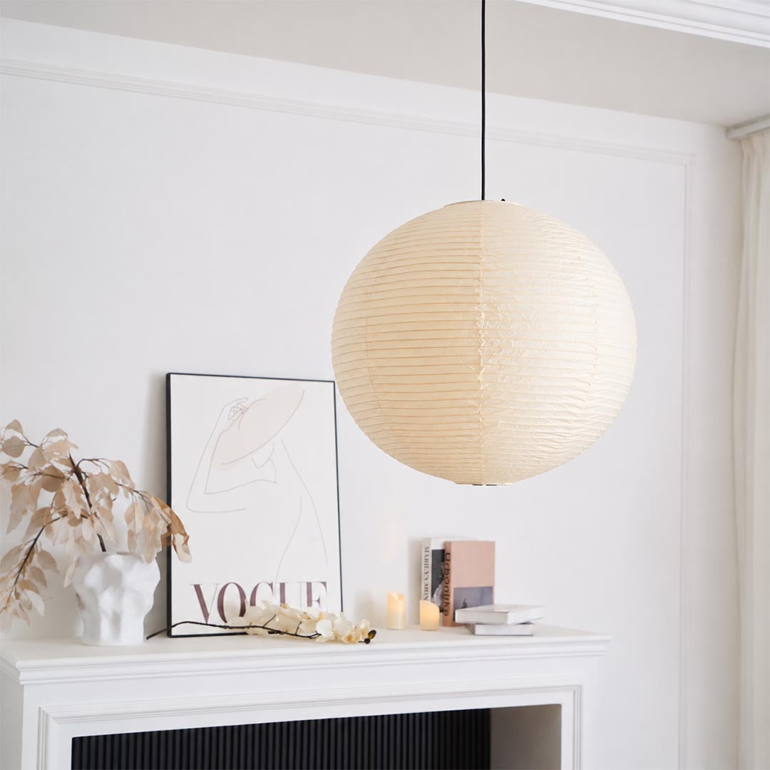 Washi Paper Sphere Pendant Light