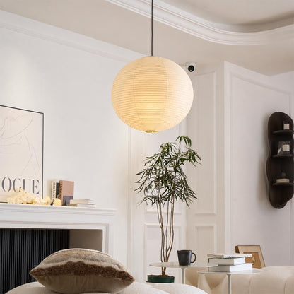 Washi Paper Sphere Pendant Light
