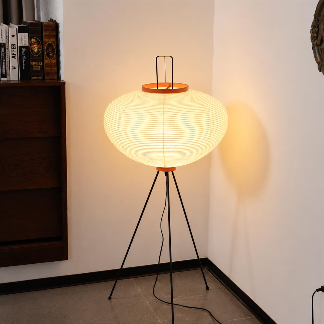 Akari 10A Washi Paper Tripod Floor Lamp