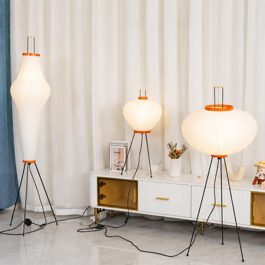 Akari 10A Washi Paper Tripod Floor Lamp