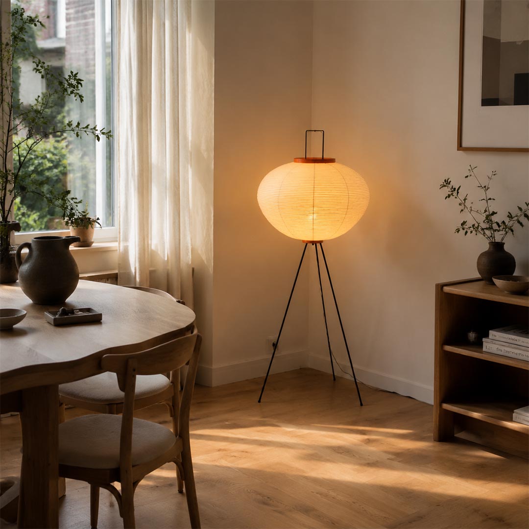 Akari 10A Washi Paper Tripod Floor Lamp