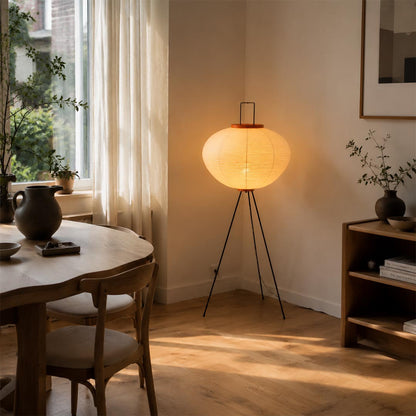 Akari 10A Washi Paper Tripod Floor Lamp
