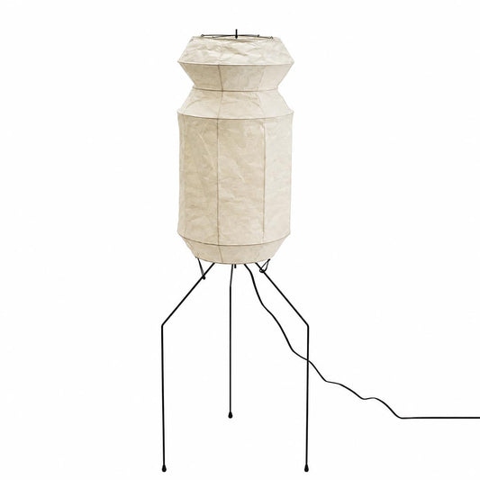 Akari UF3-L6 Slim Crinkled Washi Paper Tall Floor Lamp