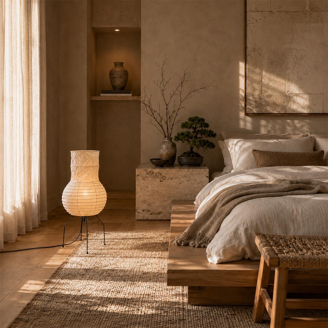 Akari Zara Washi Paper Lantern Table Lamp